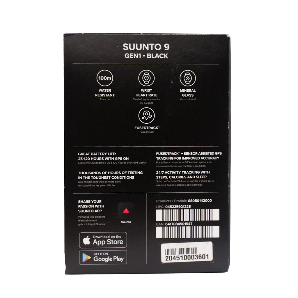 Suunto 9 Gen 1 GPS Watch (Black)