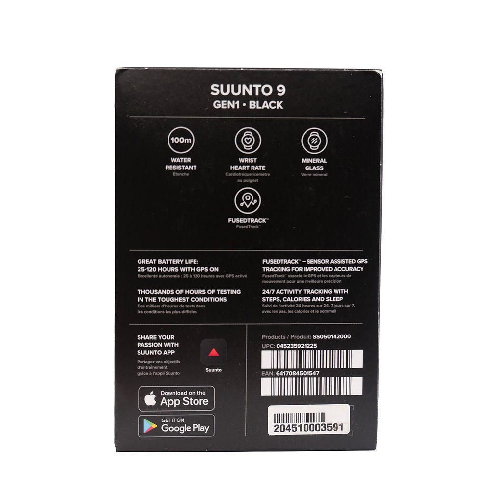 Suunto 9 Gen 1 GPS Watch (Black)