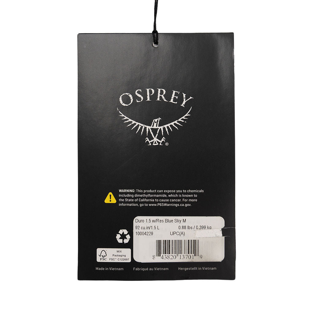 Osprey Duro 1.5 (M Men, 35-41") with Reservoir