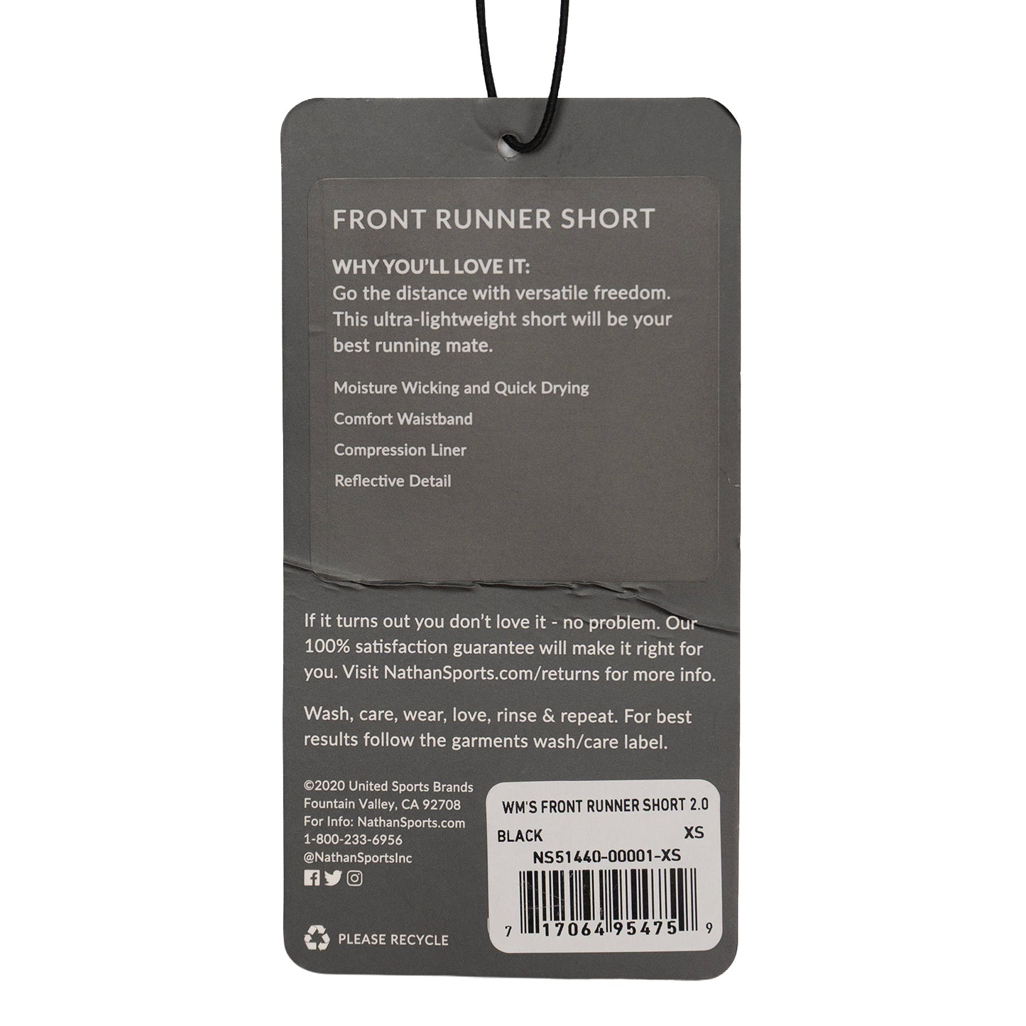 Nathan Women’s Front Runner Short 2.0 (XS Women)
