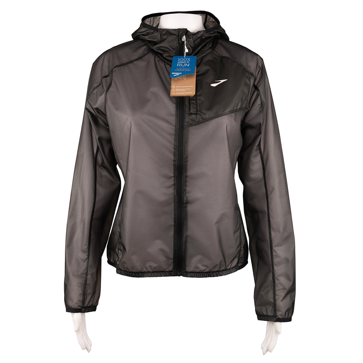 Brooks All Altitude women's jacket in Black - front view