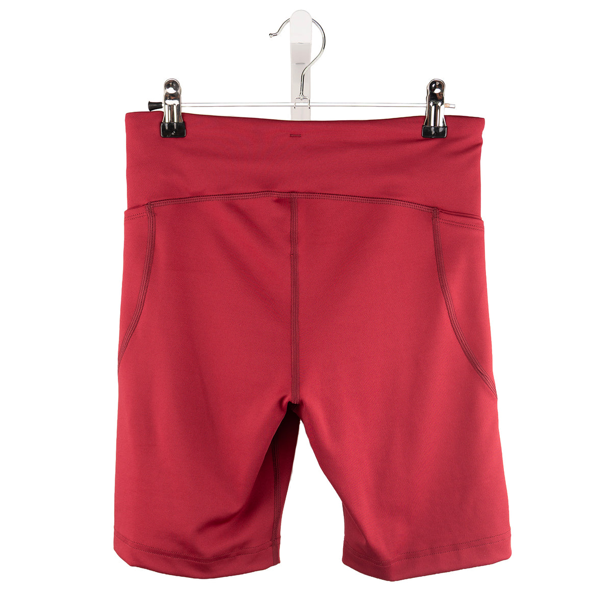 Brooks Moment 8-inch women's short tight in Razzmatazz - back view