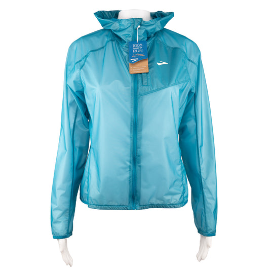 Brooks All Altitude women's jacket in Lagoon - front view