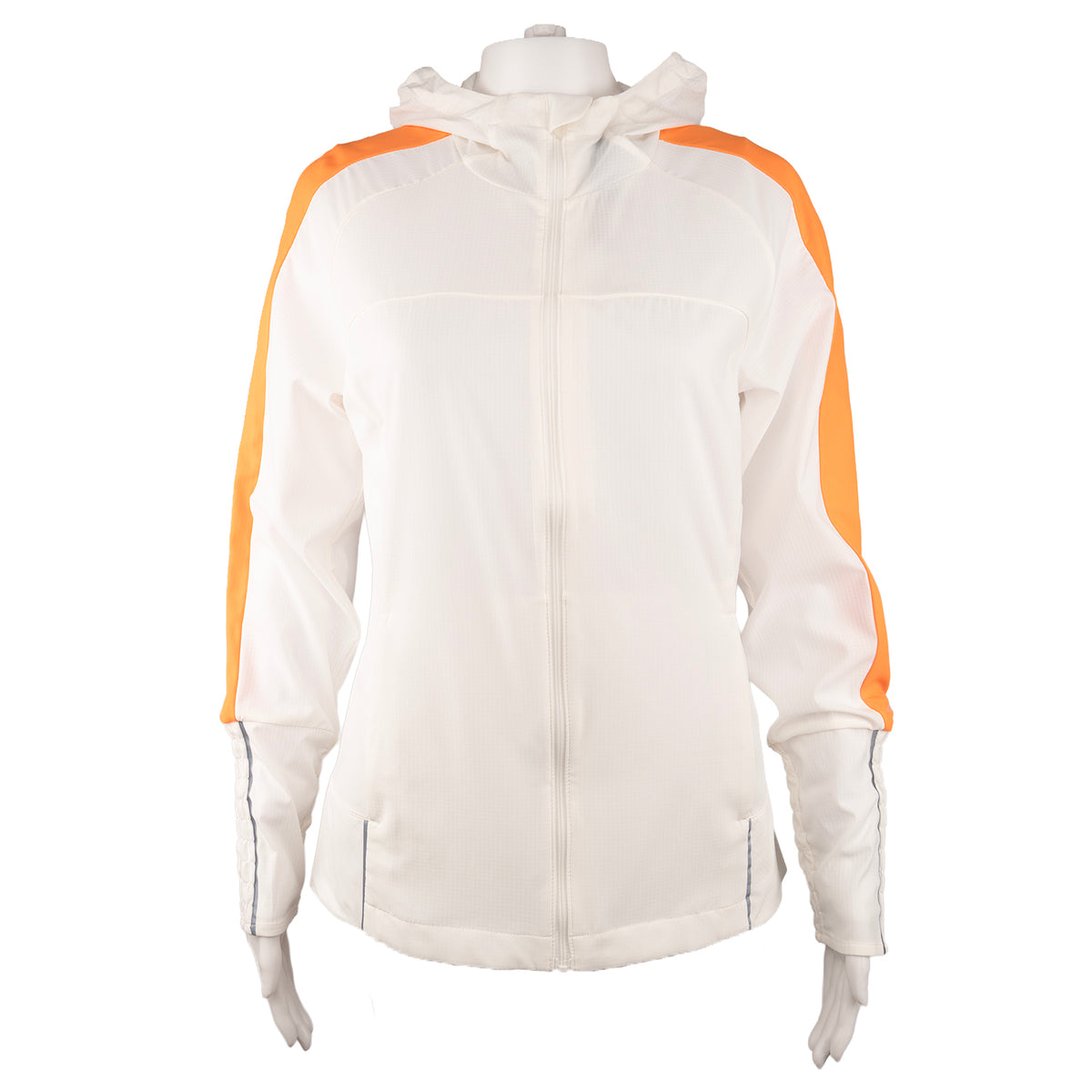 Brooks Canopy women's jacket in White/Nectar - front view