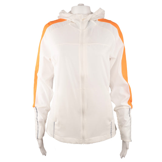 Brooks Canopy women's jacket in White/Nectar - front view