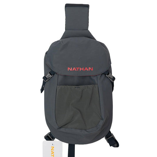 Nathan Run Sling 6L in Charcoal/Ribbon Red - front view