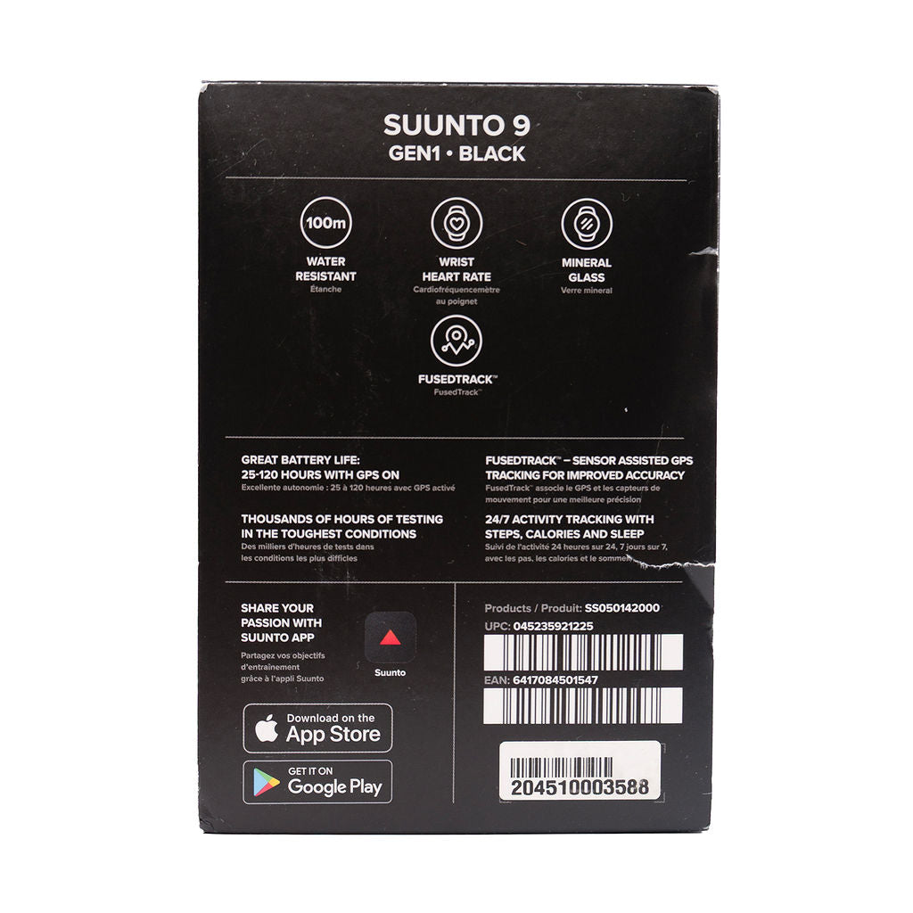 Suunto 9 Gen 1 GPS Watch (Black)