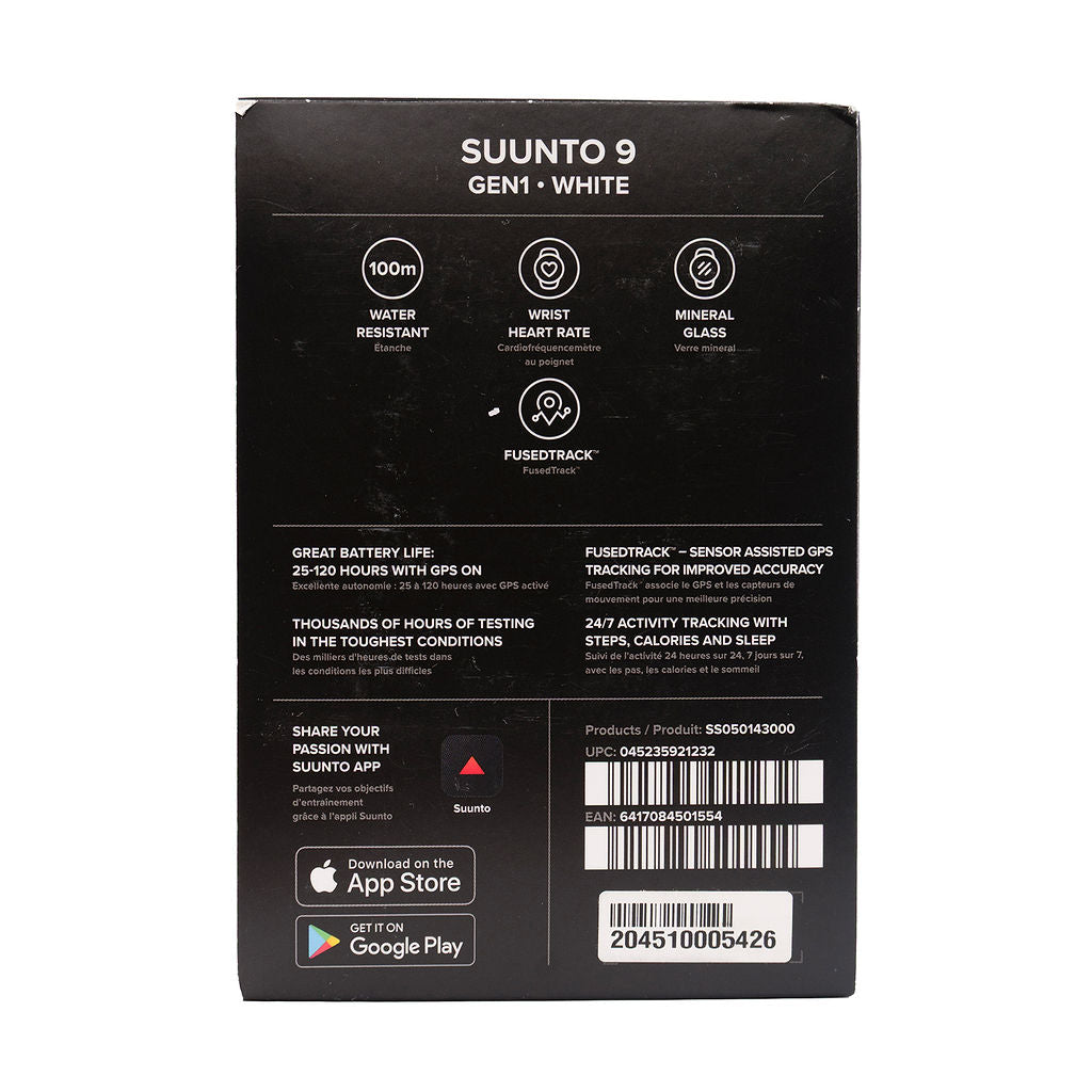 Suunto 9 Gen 1 GPS Watch (White)