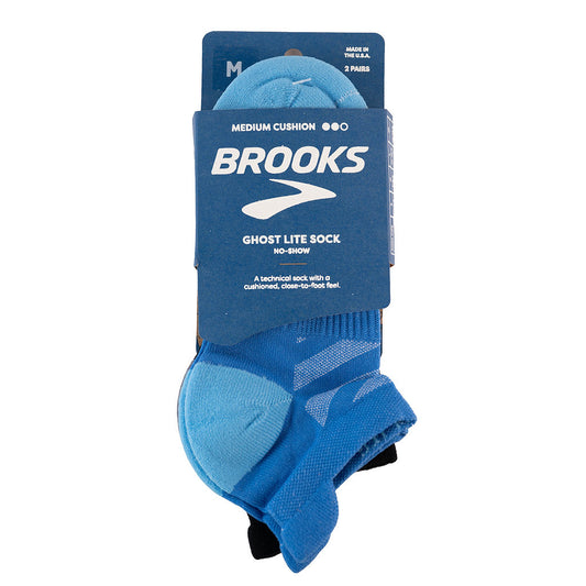 Brooks Ghost Lite No-Show Sock 2-Pack(M- fits women 7.5-9/men 6-8)