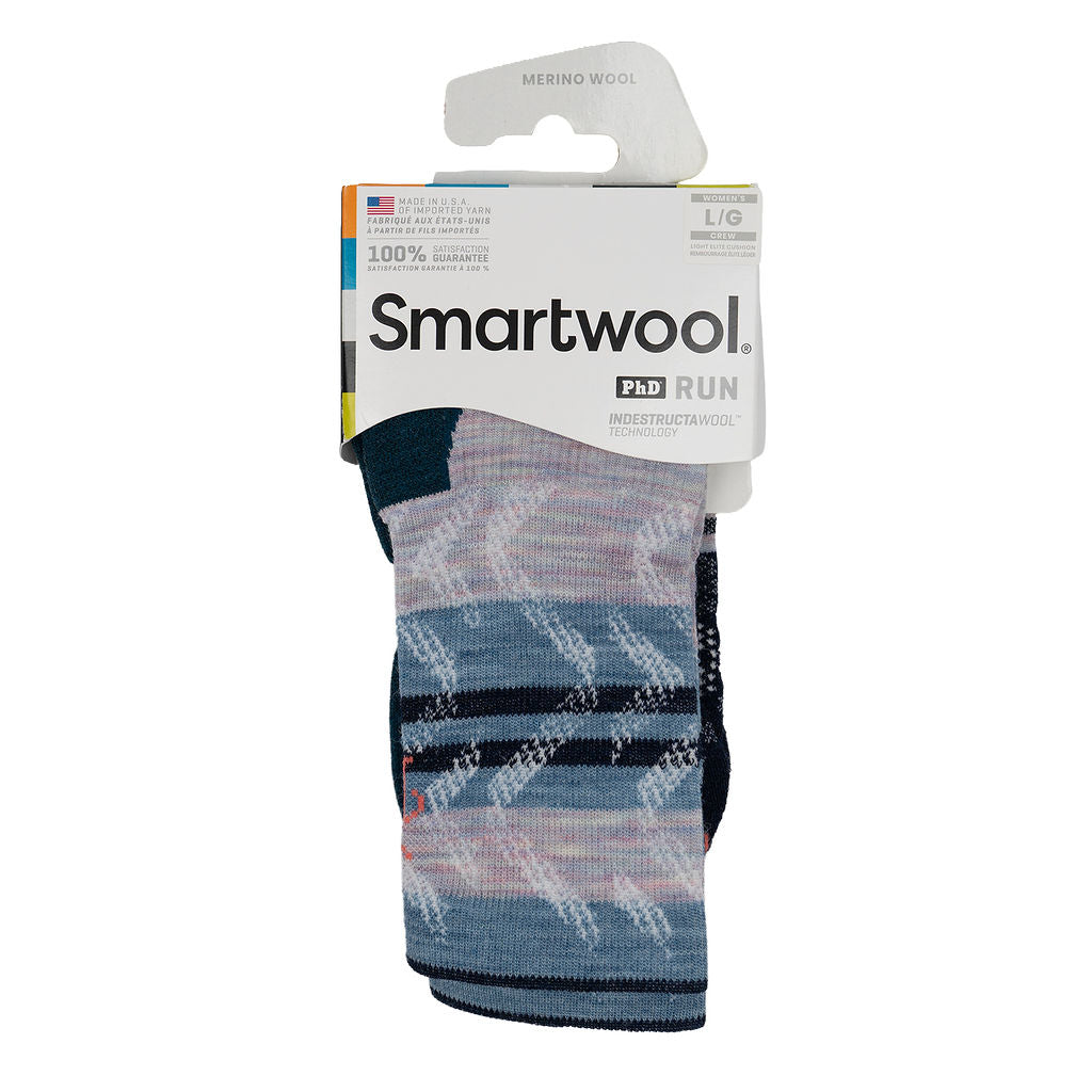 Smartwool PhD Run Light Elite Pattern Crew (L Women)