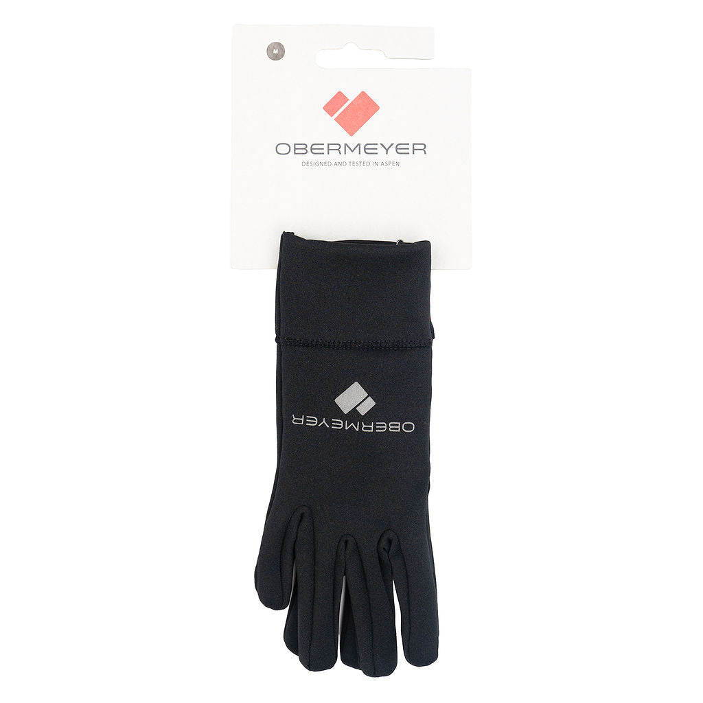 Obermeyer women's black liner gloves size M - front product view
