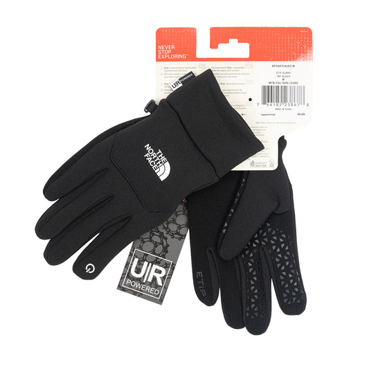 The North Face Etip Gloves in TNF Black, size M — pair