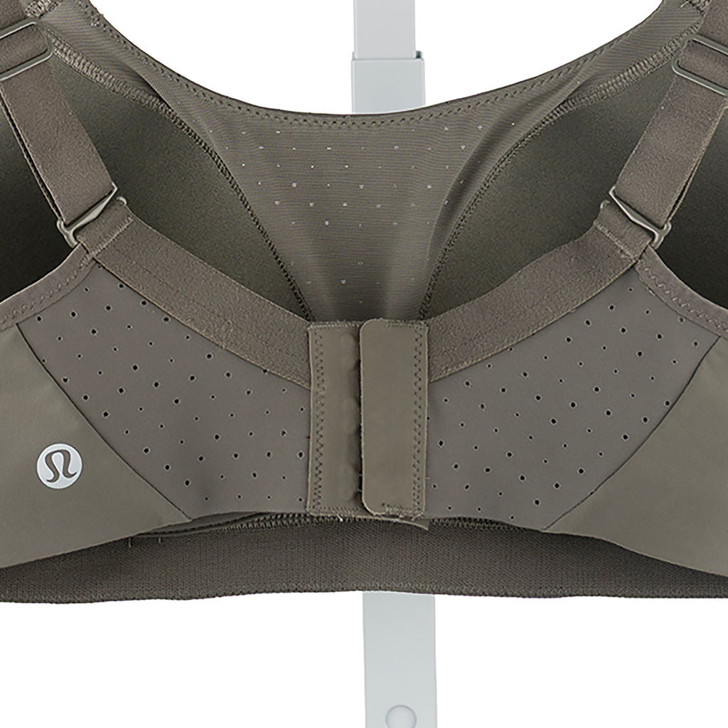 Lululemon Run Times Bra in gray — back detail
