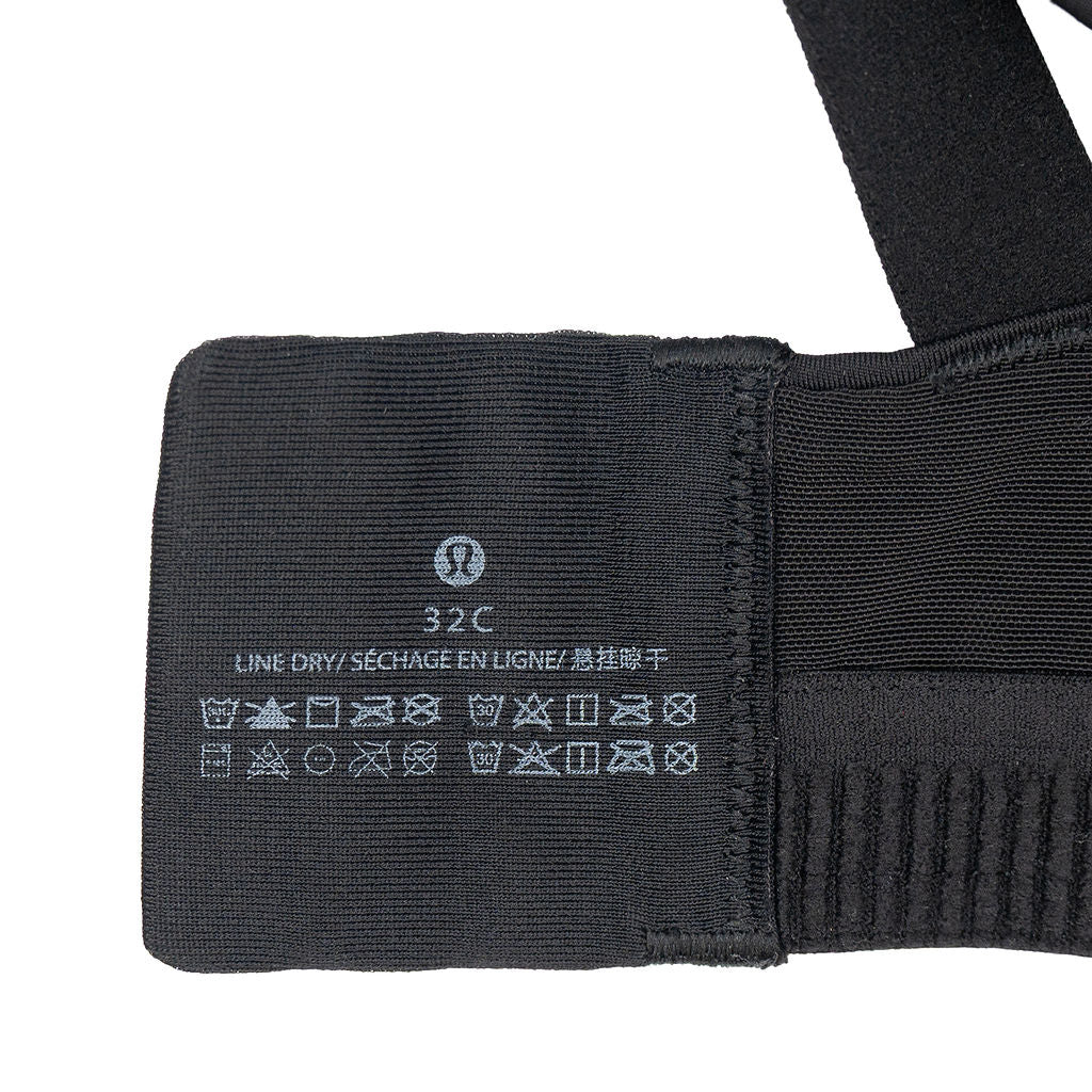 Lululemon Enlite Weave-Back Bra — physical 32C size label