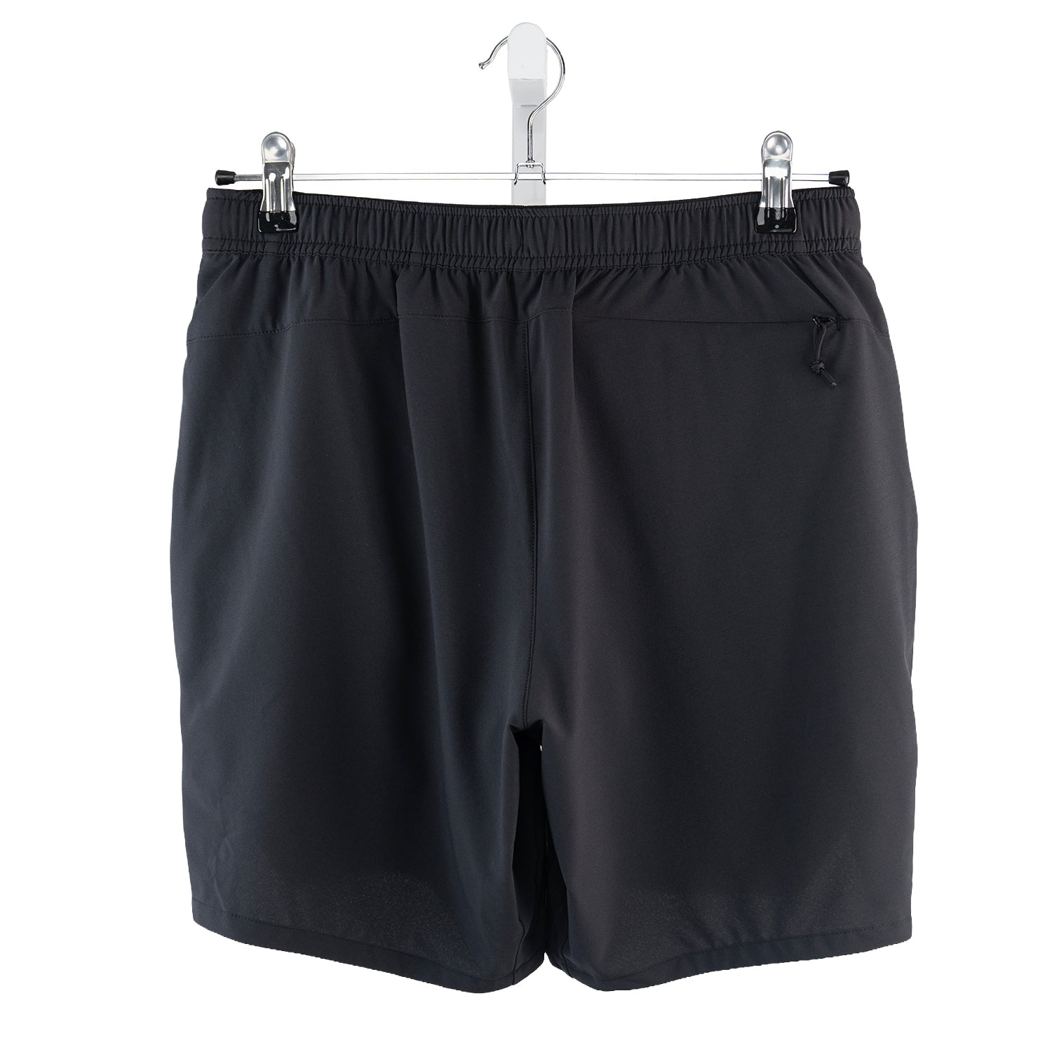 Nathan Men's Essential 7-inch Shorts 2.0 in Black, back view