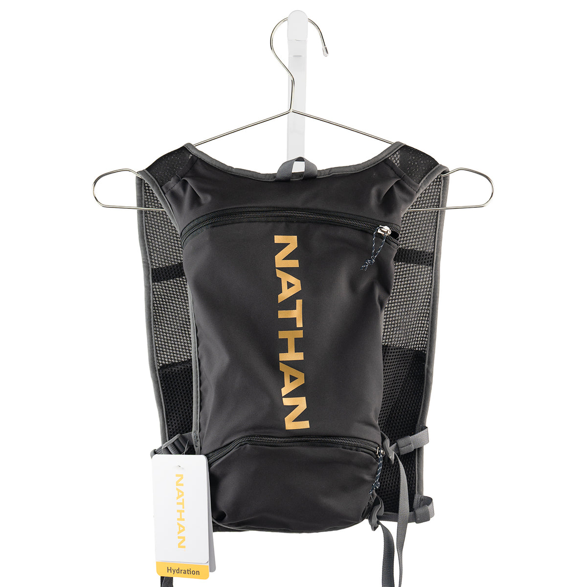 Nathan QuickStart 2.0 4L hydration pack in Black/Gold - back view