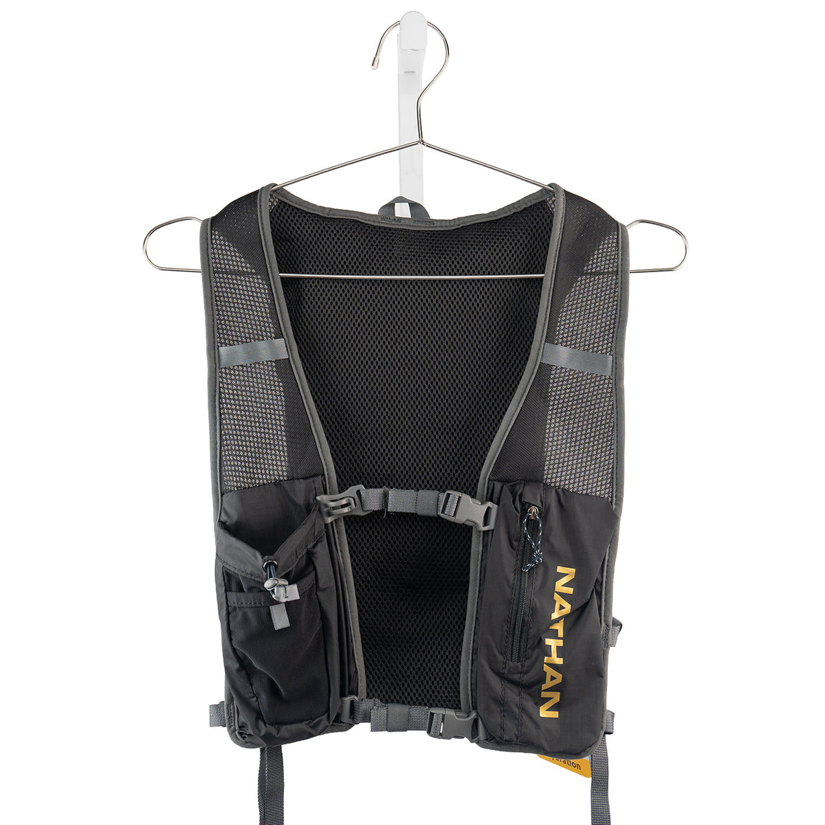 Nathan QuickStart 2.0 4L hydration pack in Black/Gold - front view