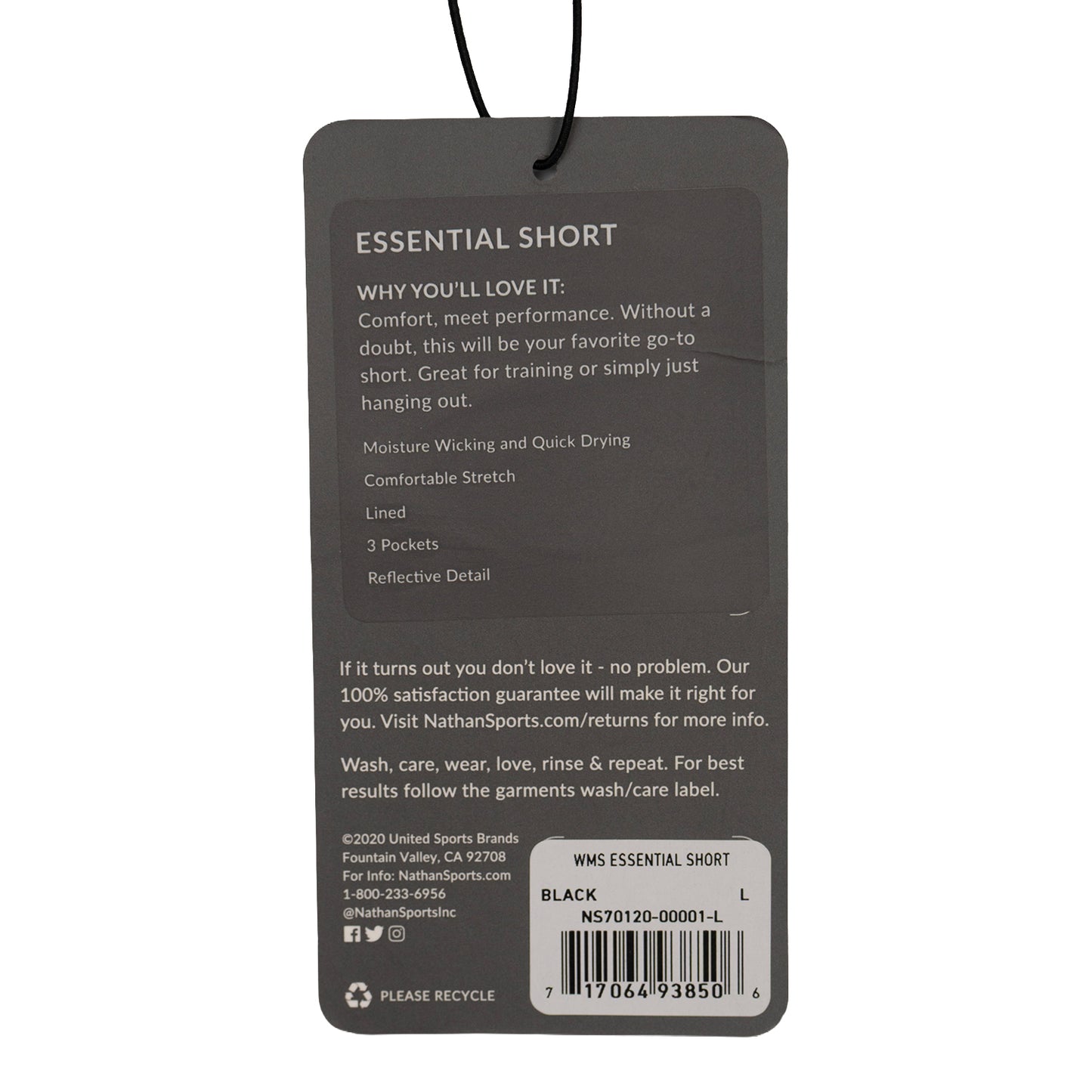 Nathan Women's Essential Shorts - Black - Large