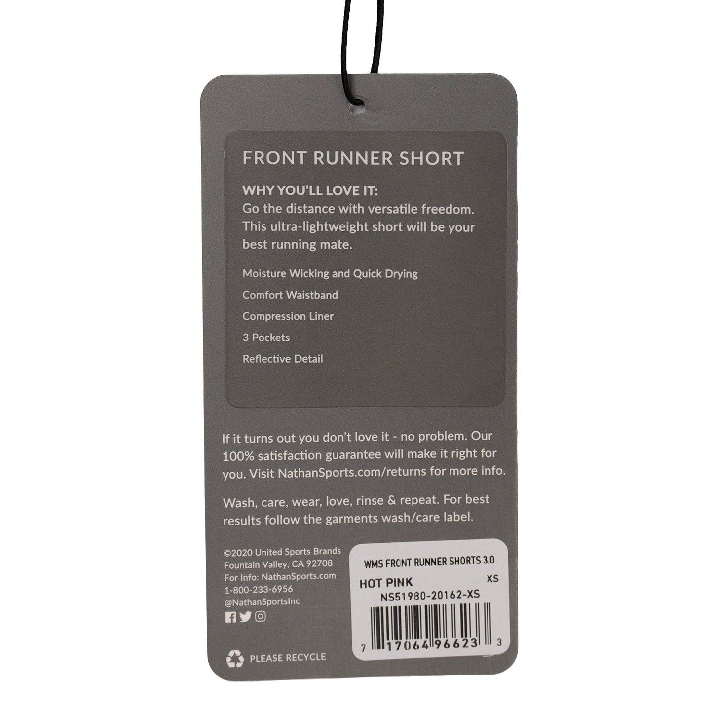 Nathan Women’s Front Runner Shorts 3.0