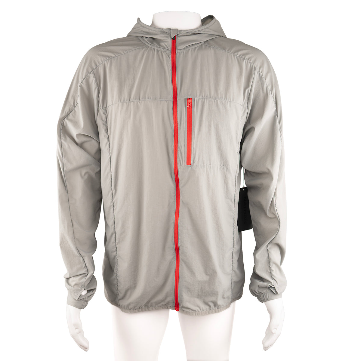 Nathan Men's Stealth Jacket 2.0 in Monument Grey/Fiery Red, size L — front
