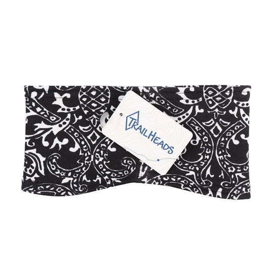 TrailHeads Ponytail Winter Headband - Black/White OS