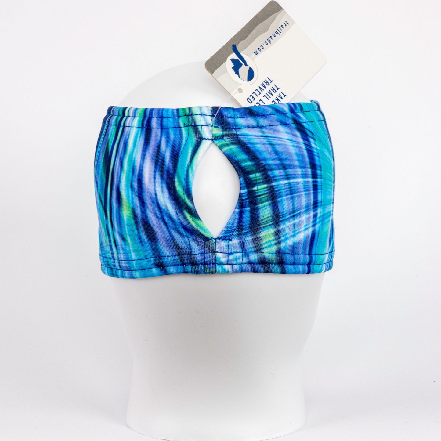 TrailHeads Ponytail Winter Headband - Deep Dive Blue Print (OS)