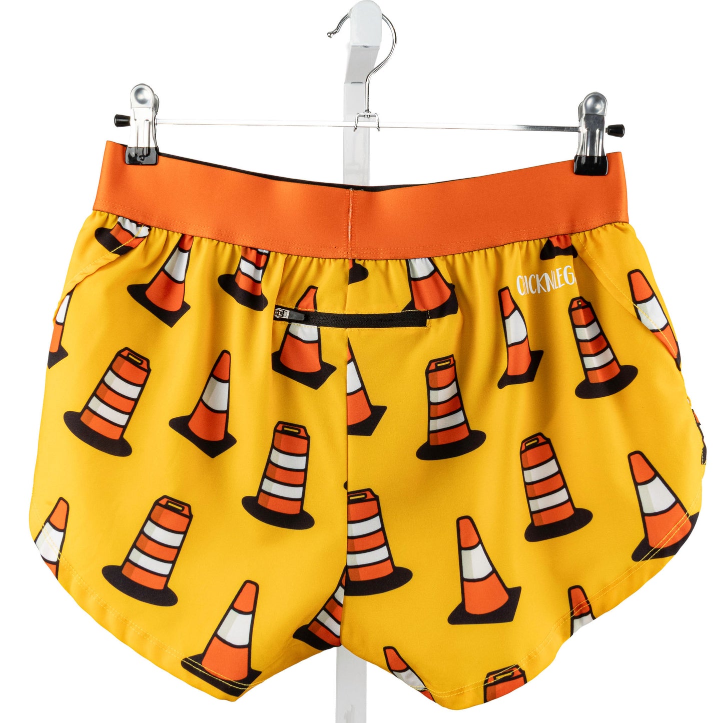 Chickn Legs 1.5" Traffic Cone Split Shorts (M Women)