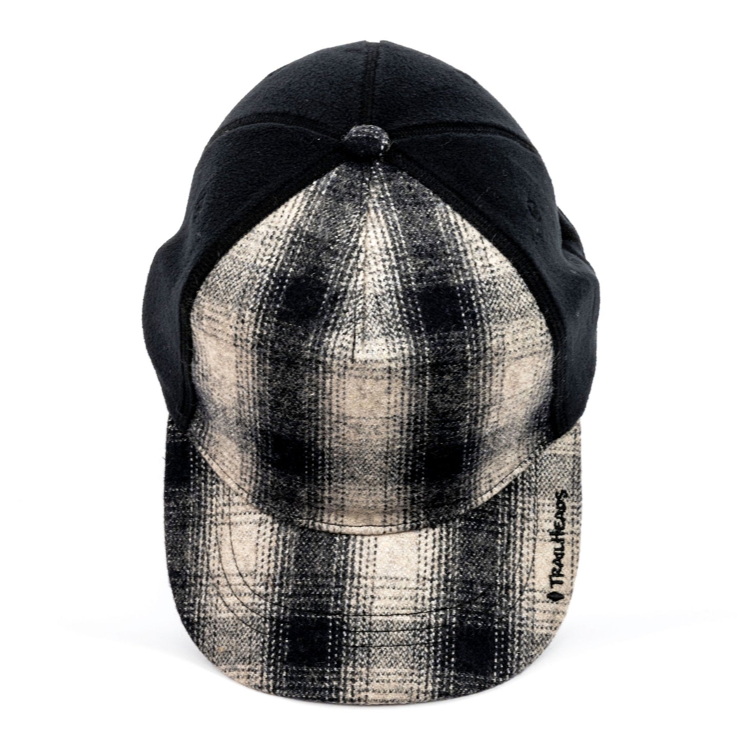 TrailHeads Winter Trucker Hat with Ear Flaps - Grey/Black (OS)