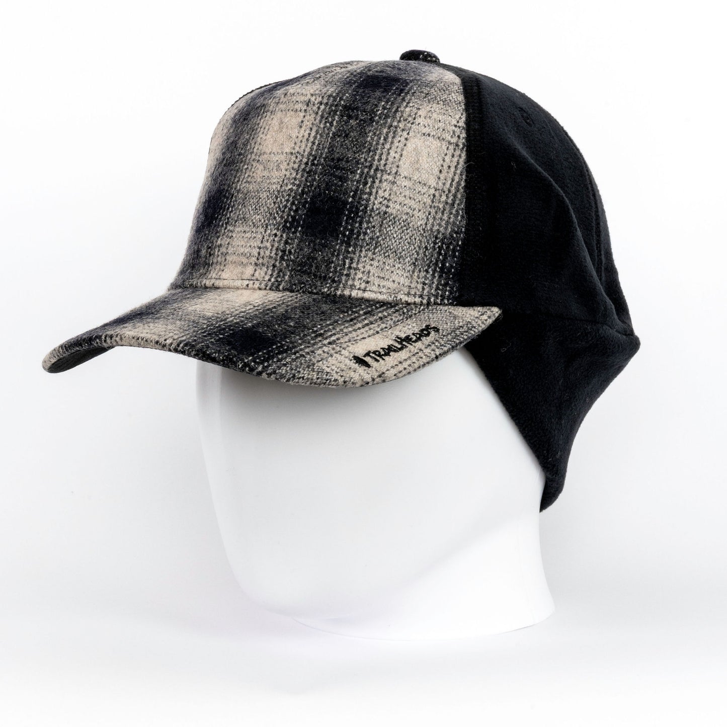 TrailHeads Winter Trucker Hat with Ear Flaps - Grey/Black (OS)