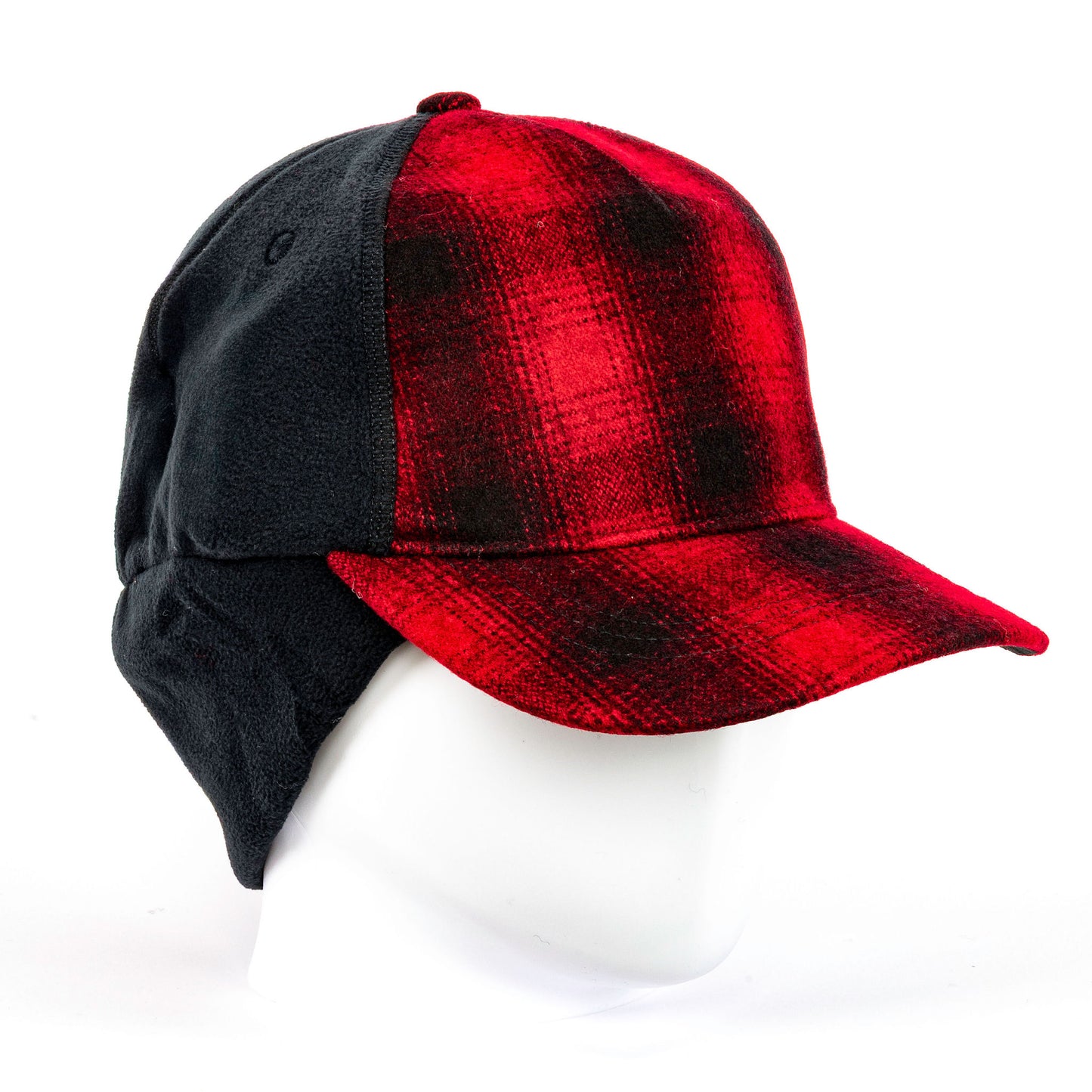 TrailHeads Winter Trucker Hat with Ear Flaps - Red/Black (OS)