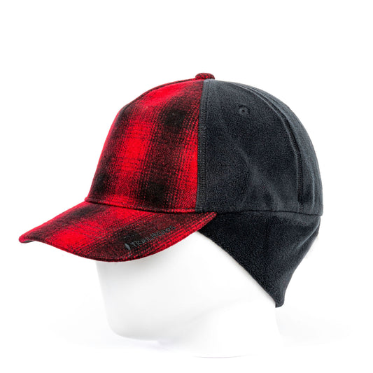 TrailHeads Winter Trucker Hat with Ear Flaps - Red/Black (OS)