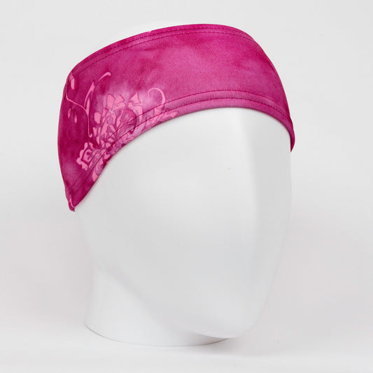 TrailHeads Ponytail Winter Headband - Pink Splash Print (OS)